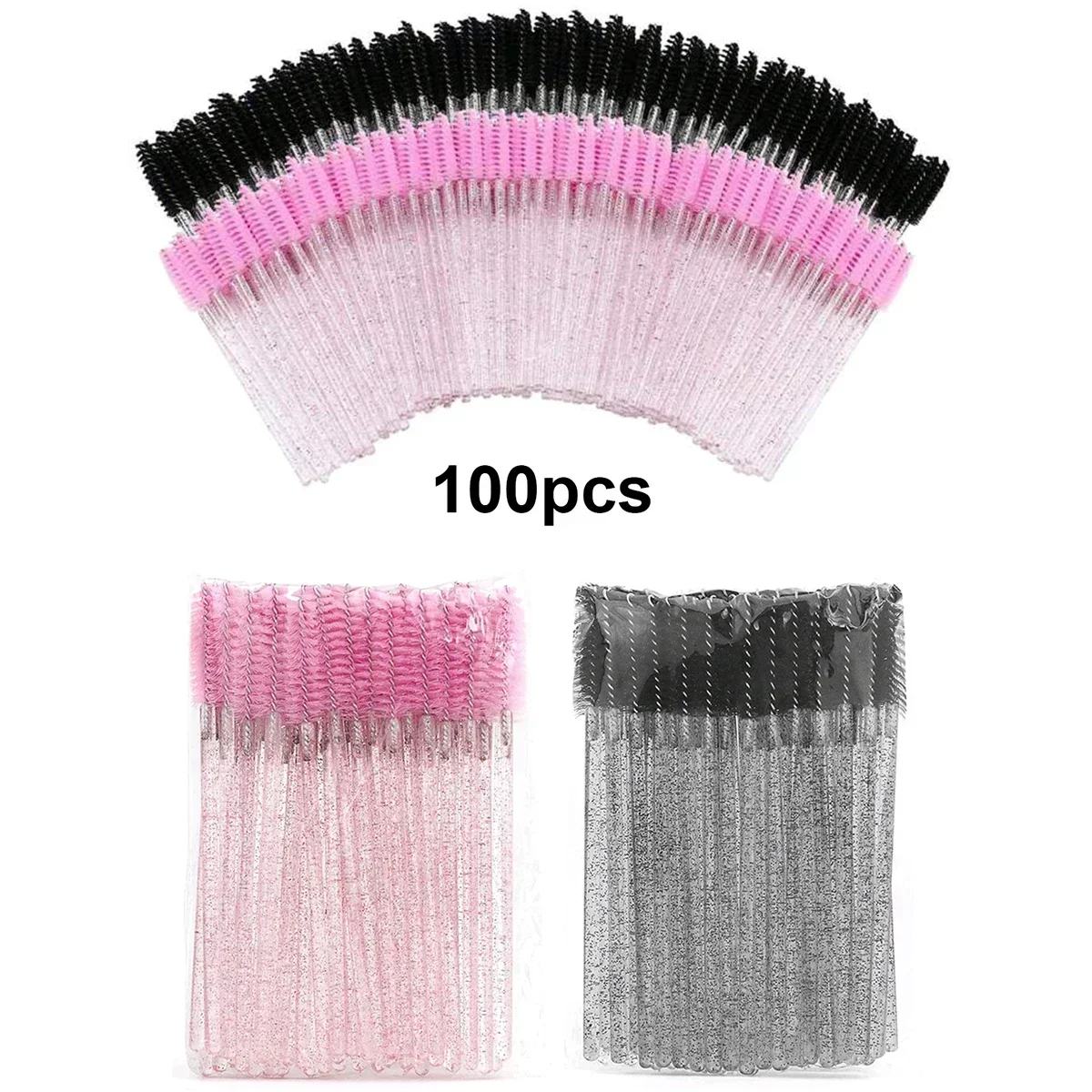 Eyelash Extension For Beginners - Wholesale 100pcs Disposable Eyelash Brushes Spoolies