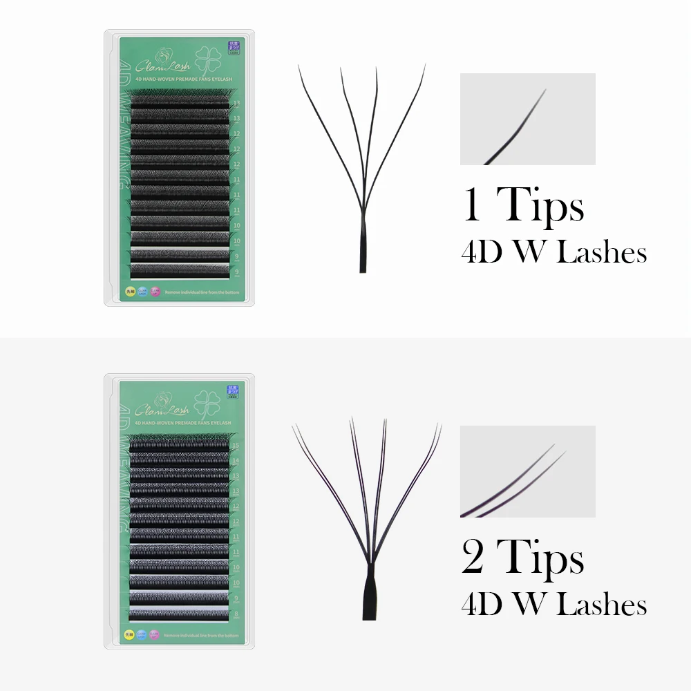 GLAMLASH 4D W Shape Eyelash Ex - Eyelash Extension Volume Styles のレビューと価格