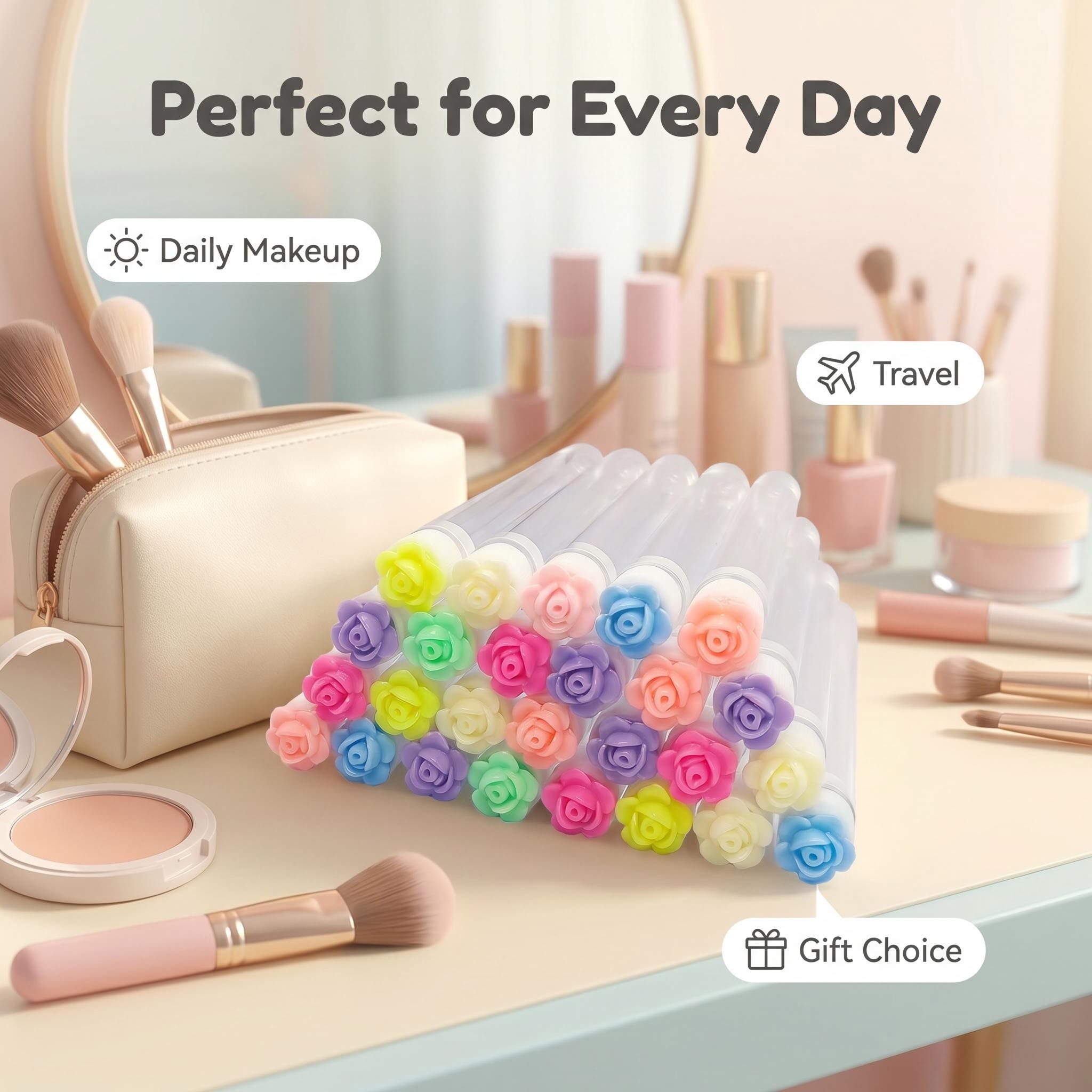 50pcs Reusable Rose Eyelash Br - Eyelash Extension For Beginners のレビューと価格