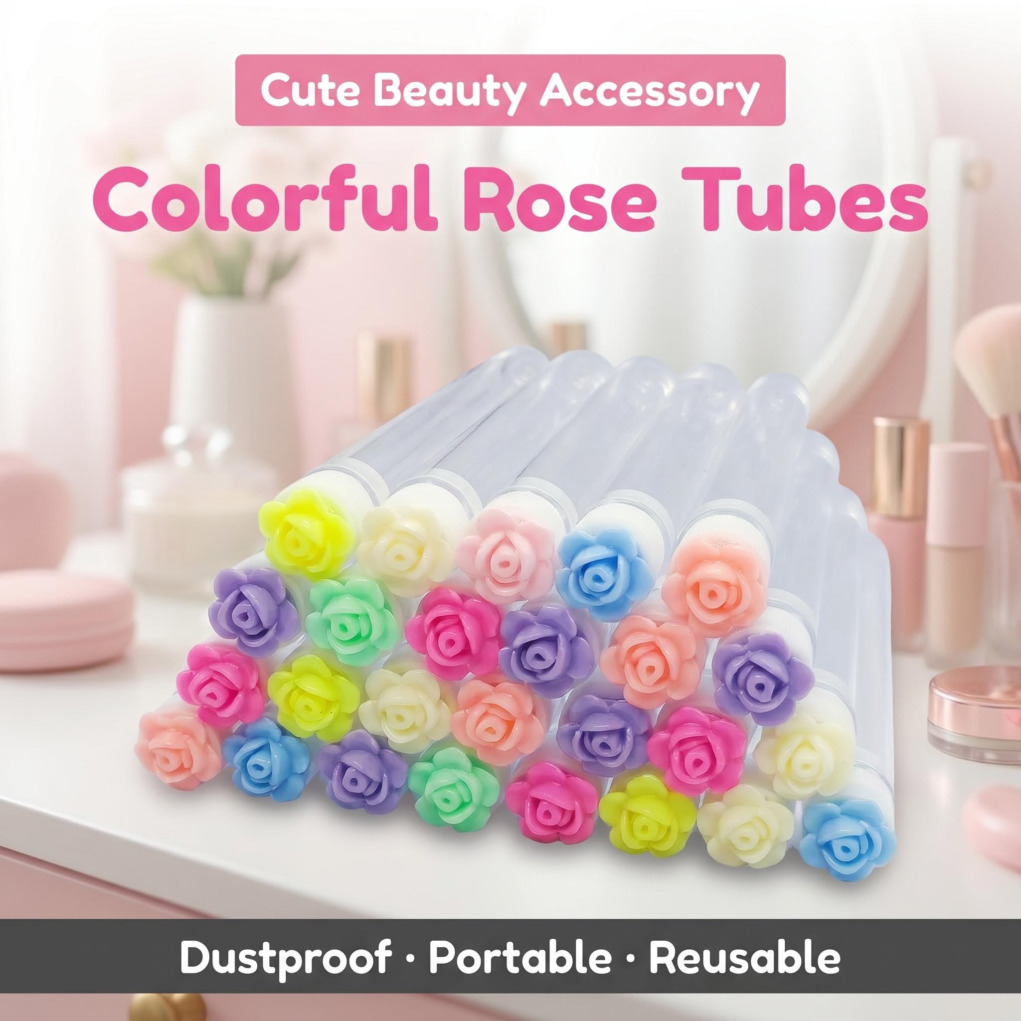50pcs Reusable Rose Eyelash Br - Eyelash Extension For Beginners のレビューと価格