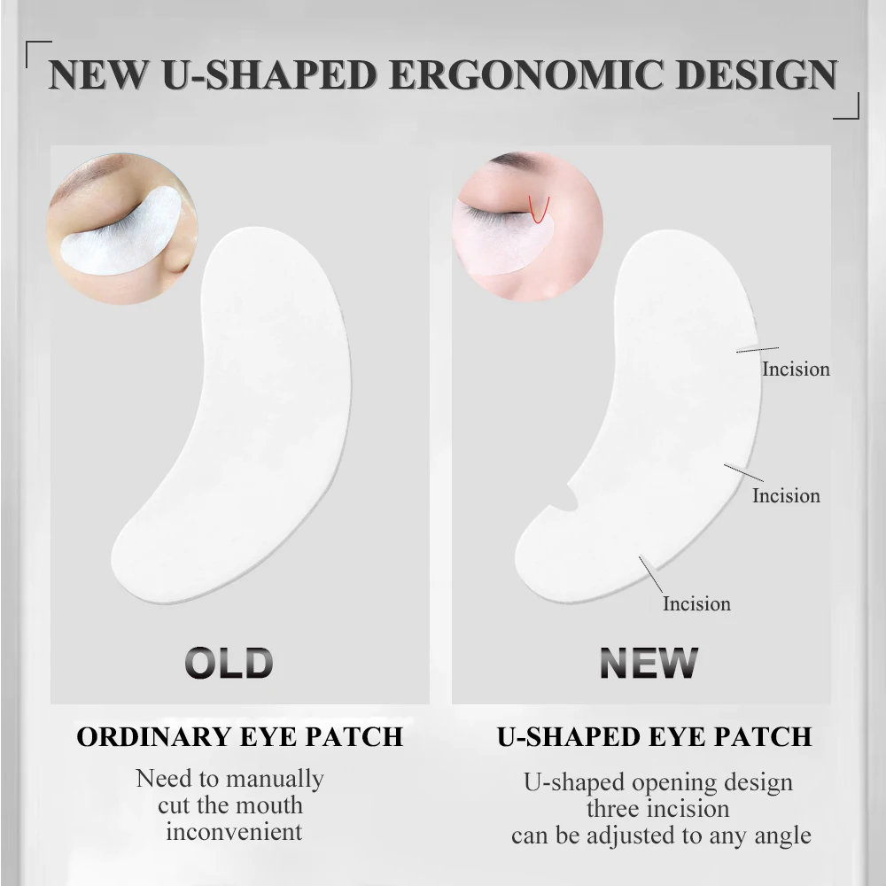 50/100PCS U Shape Eyelash Pads - Eyelash Extension Eye Mask のレビューと価格