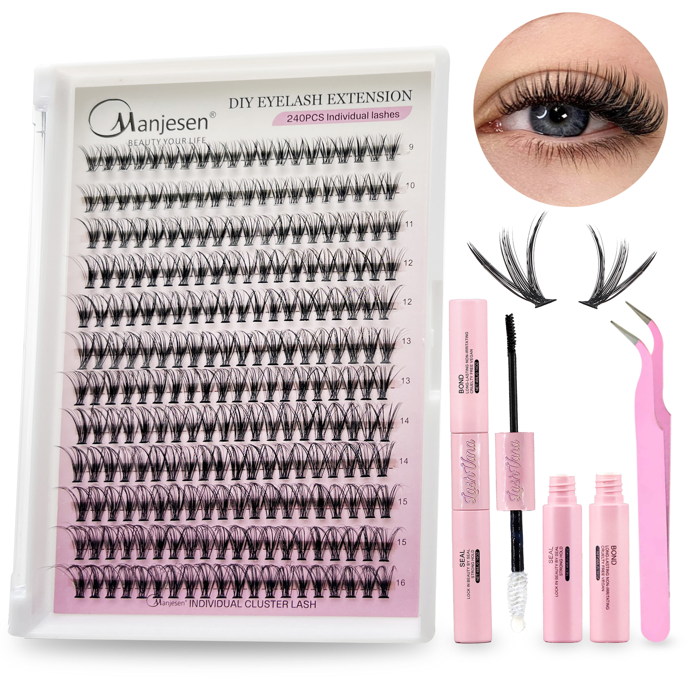 DIY Cluster Extension Lashes K - Eyelash Extension Equipment のレビューと価格