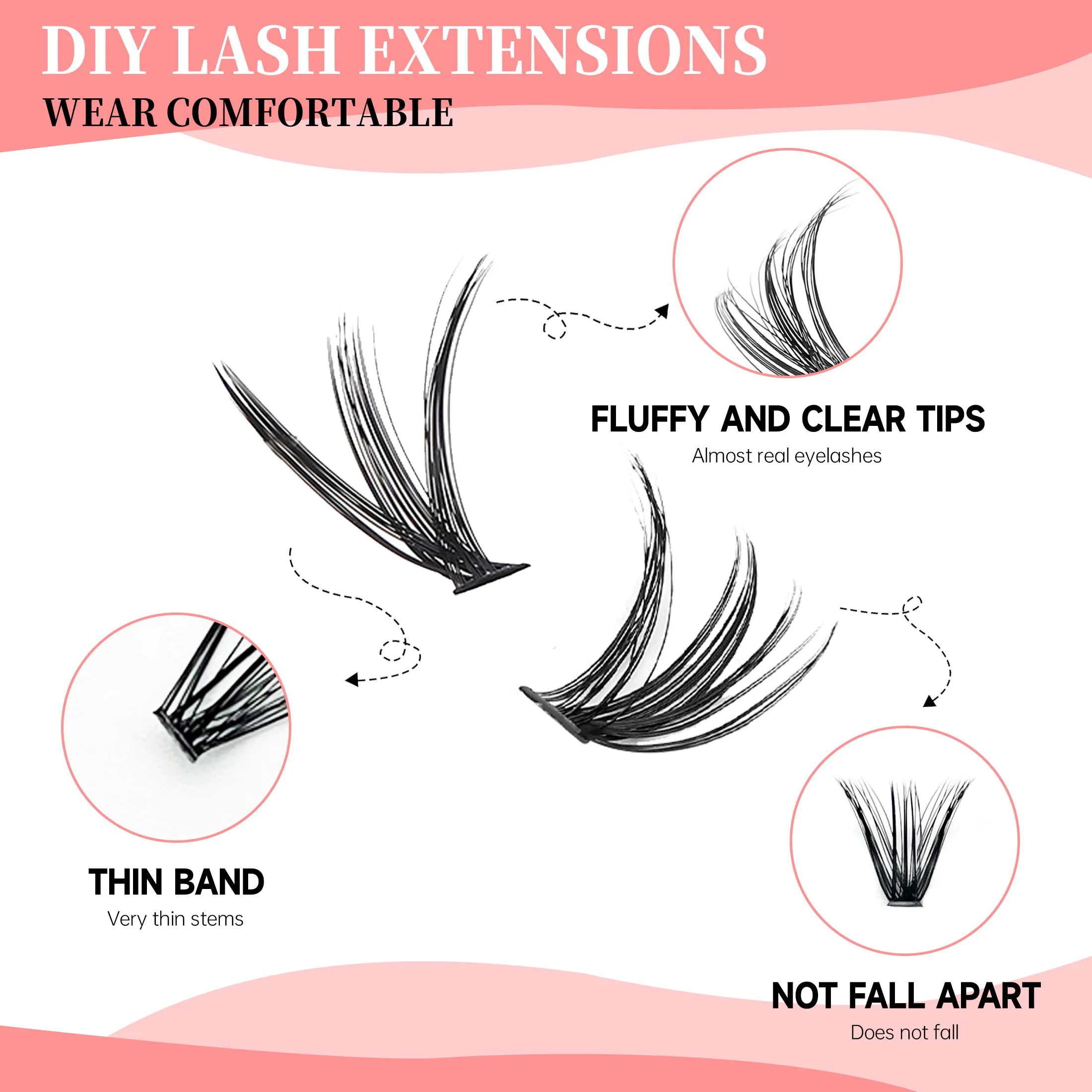 DIY Cluster Extension Lashes K - Eyelash Extension Equipment のレビューと価格