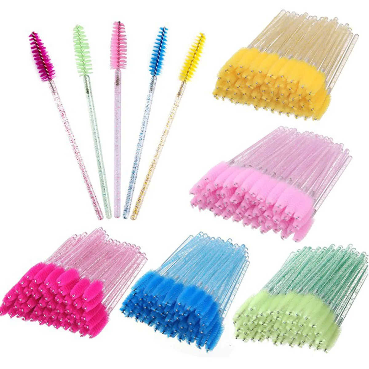 50pcs Eyelash Brushes Mascara  - Eyelash Extension For Beginners のレビューと価格