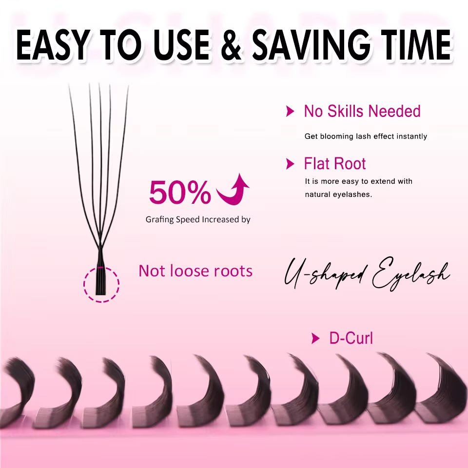 New Style U-Shaped 3D 4D 5D Ey - Eyelash Extension Volume Styles のレビューと価格