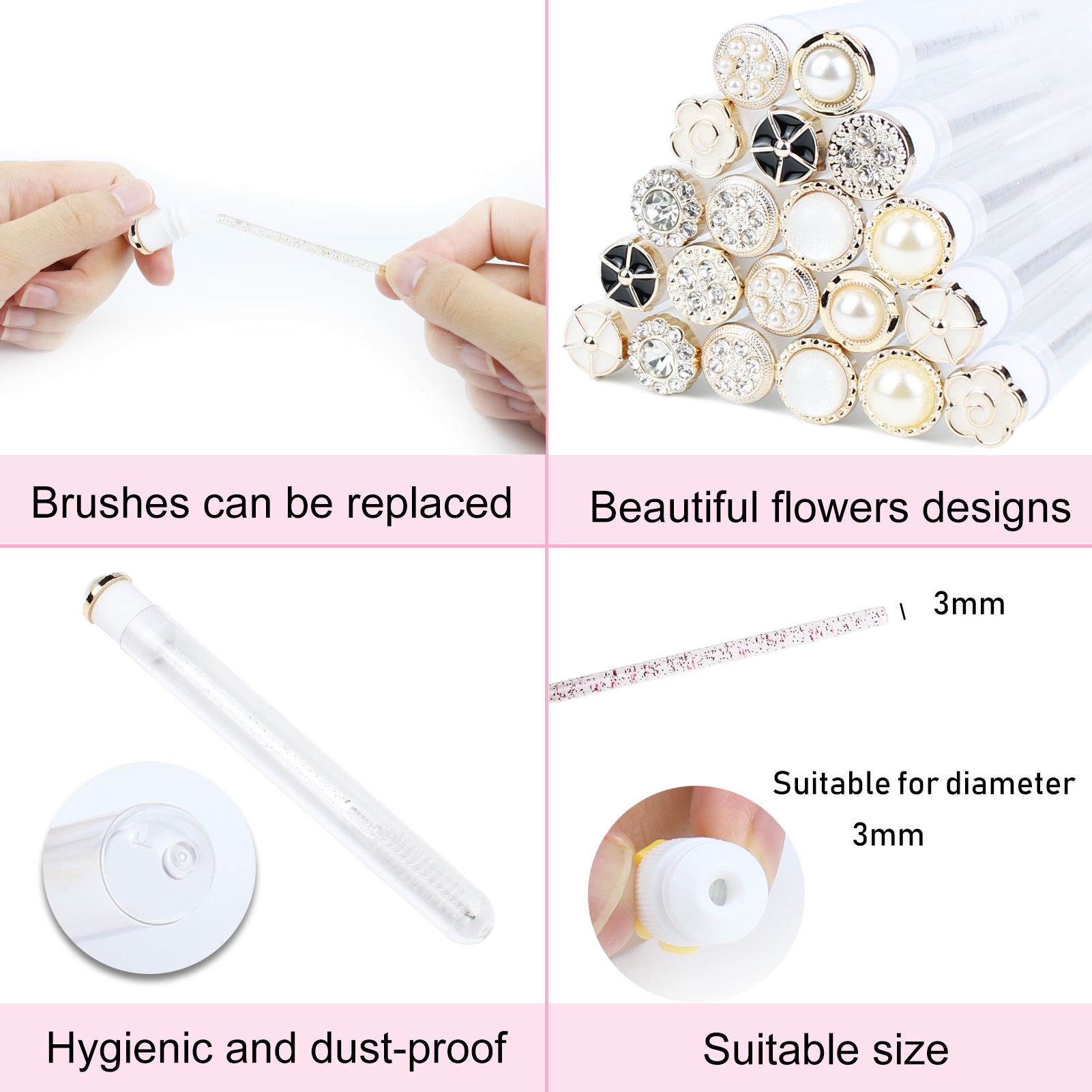 Mascara Wands Tube 20pcs Reusa - Eyelash Extension For Beginners のレビューと価格