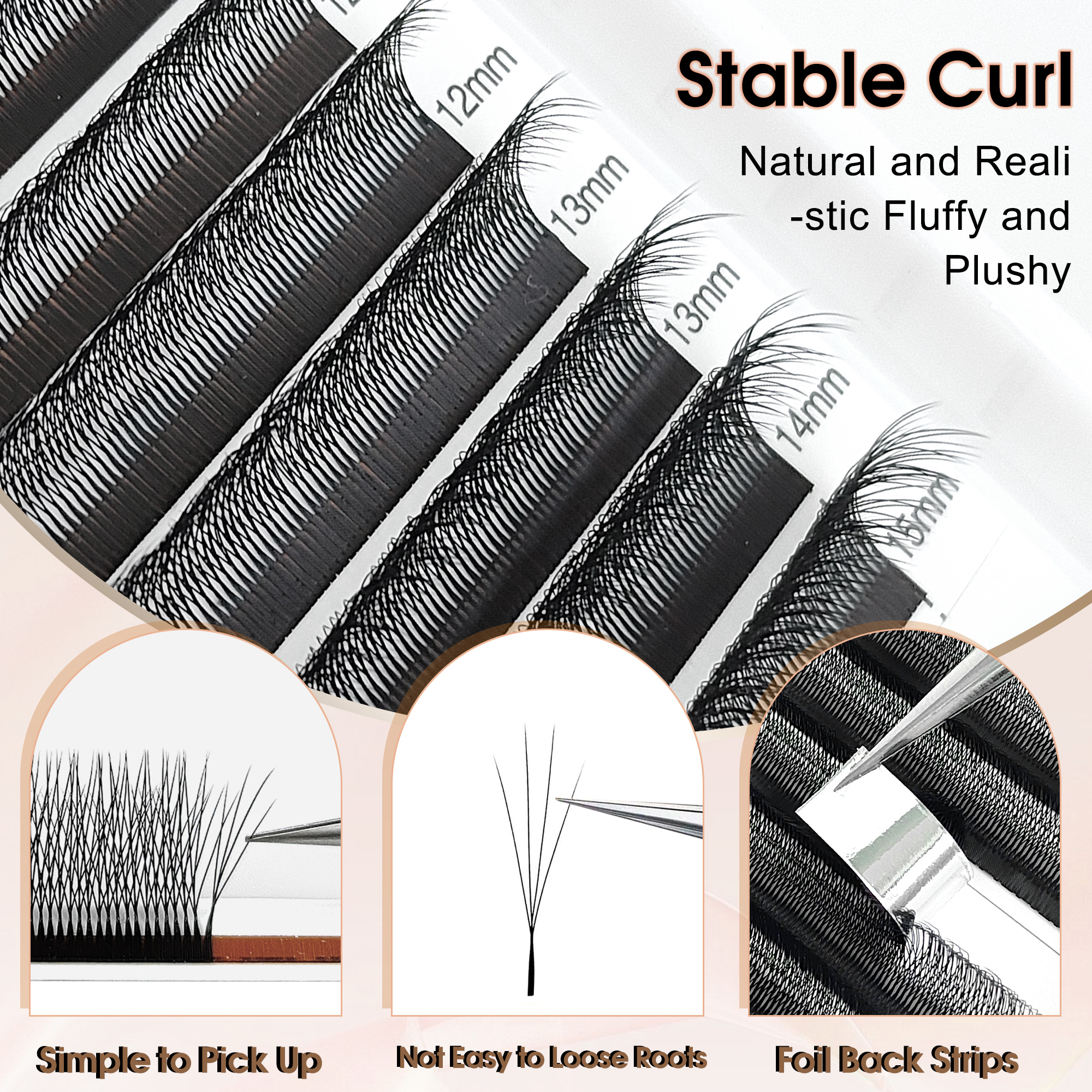 CoMango Narrow 4D Hand Woven W - Eyelash Extension Volume Styles のレビューと価格