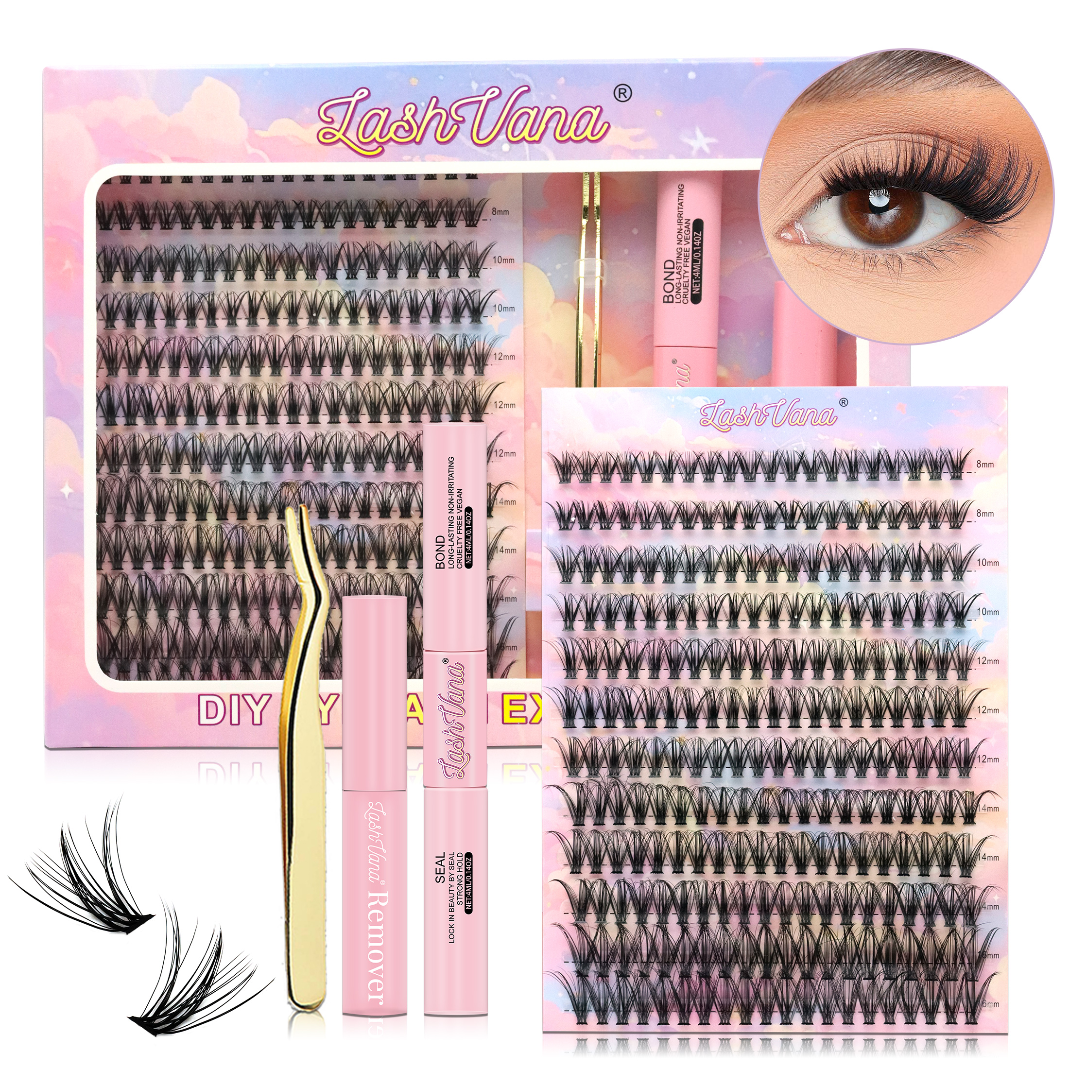DIY Lashes Extension Kit Eyela - Eyelash Extension Equipment のレビューと価格