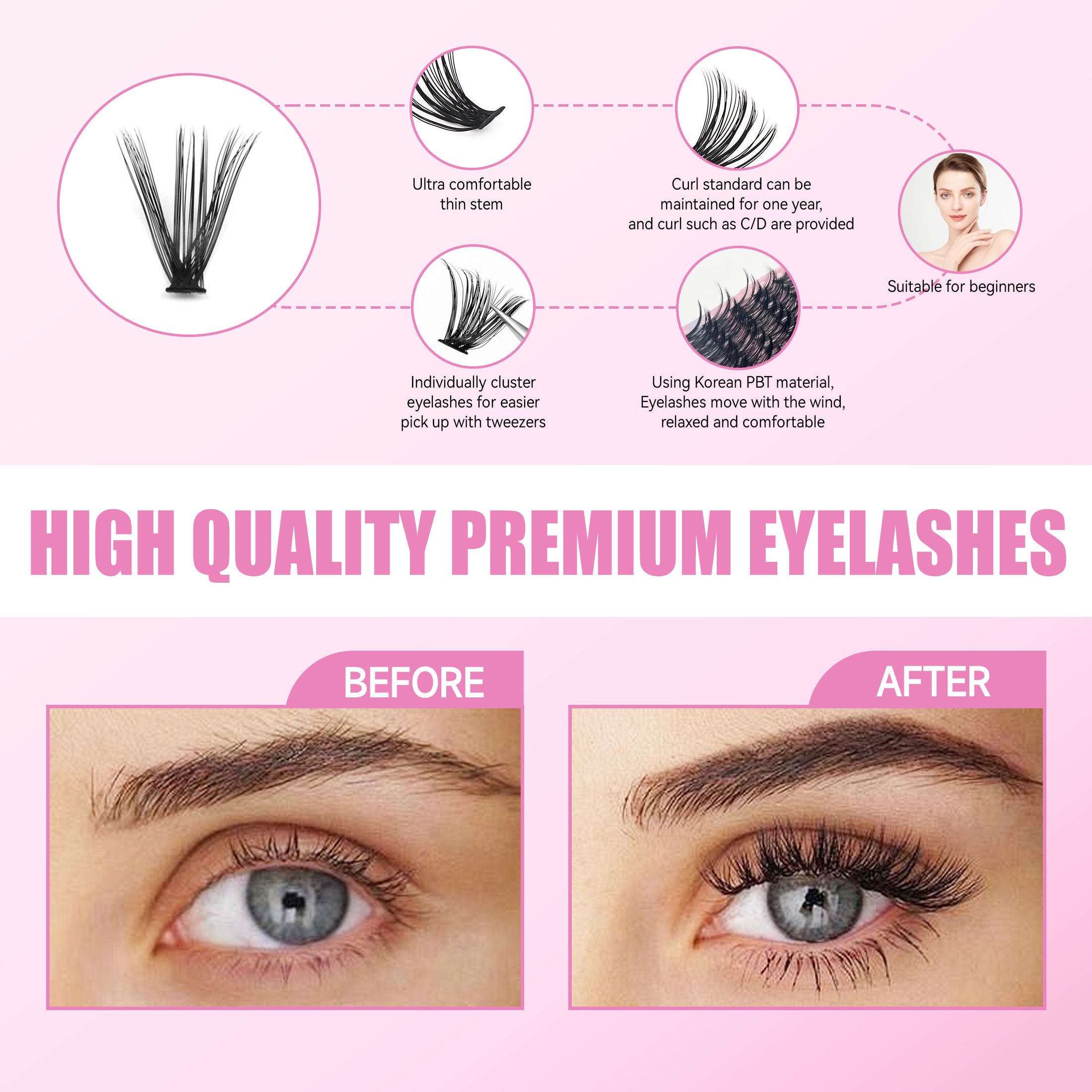 DIY Lashes Extension Kit Eyela - Eyelash Extension Equipment のレビューと価格