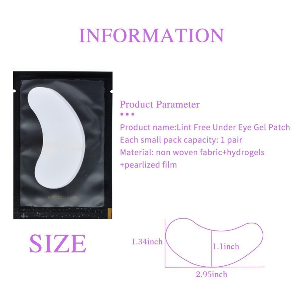 100Pairs Lint Free Under Eye G - Eyelash Extension Eye Mask のレビューと価格