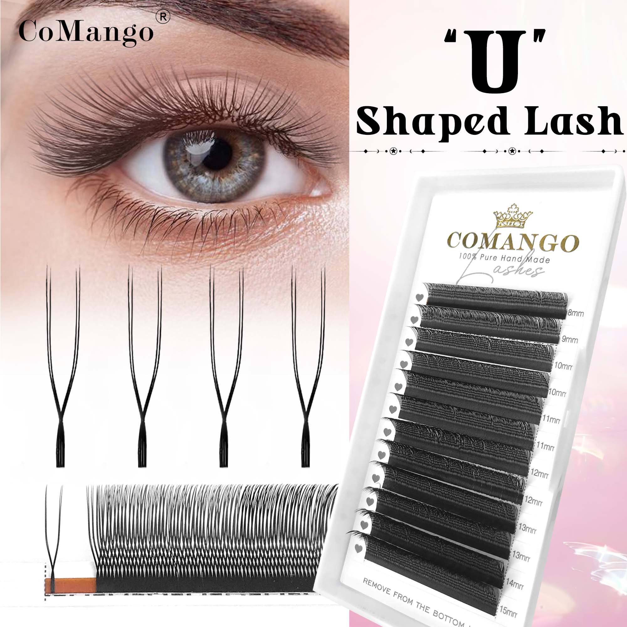 CoMango U Shaped Parallel Flow - Eyelash Extension Volume Styles のレビューと価格