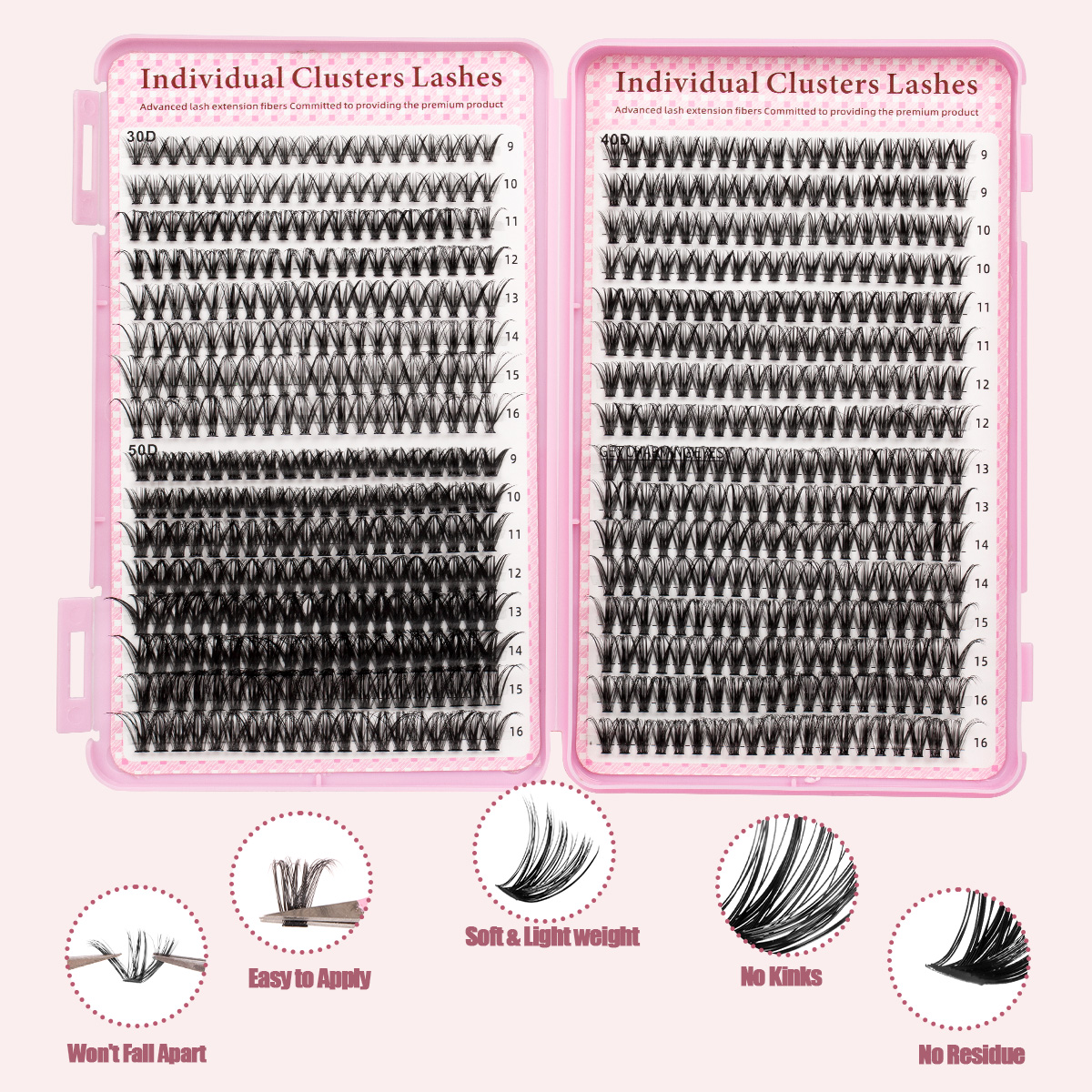 Volume Eyelashes Clusters Kit  - Eyelash Extension Volume Styles のレビューと価格