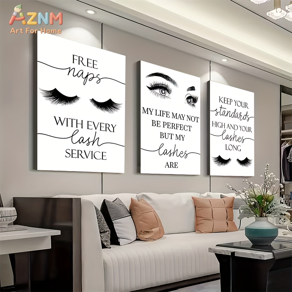 3pcs Unframed Beautiful Inspir - Eyelash Extension Quotes のレビューと価格