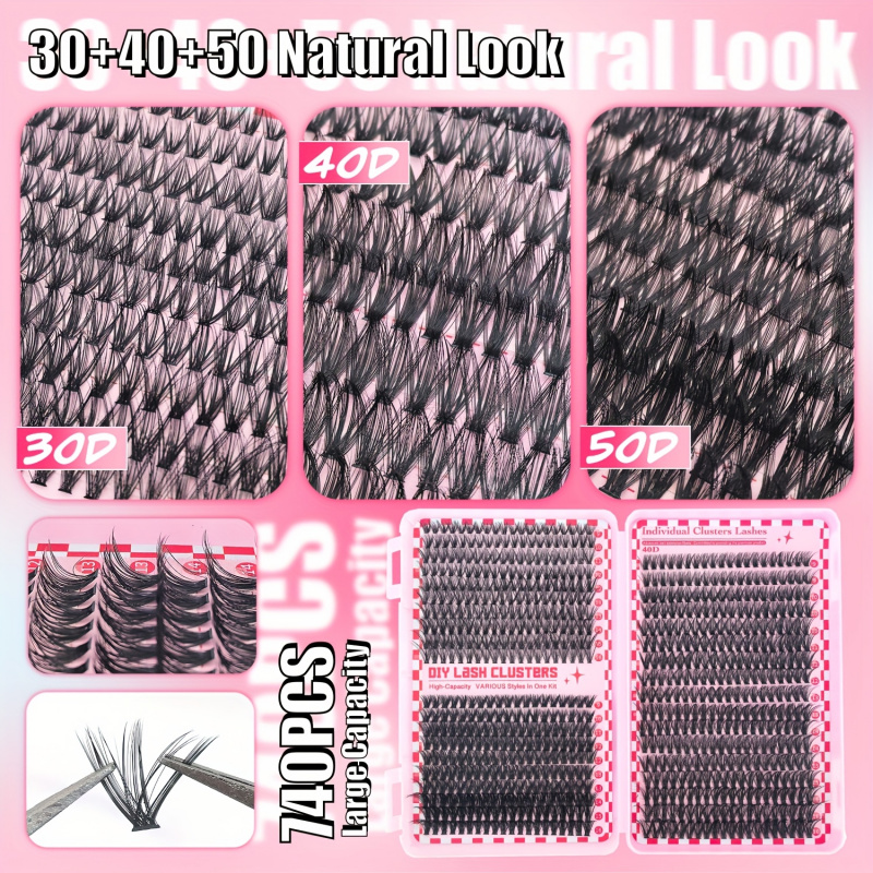 740/200pcsCluster Eyelash Exte - Eyelash Extension Equipment のレビューと価格