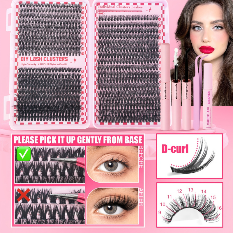 740/200pcsCluster Eyelash Exte - Eyelash Extension Equipment のレビューと価格