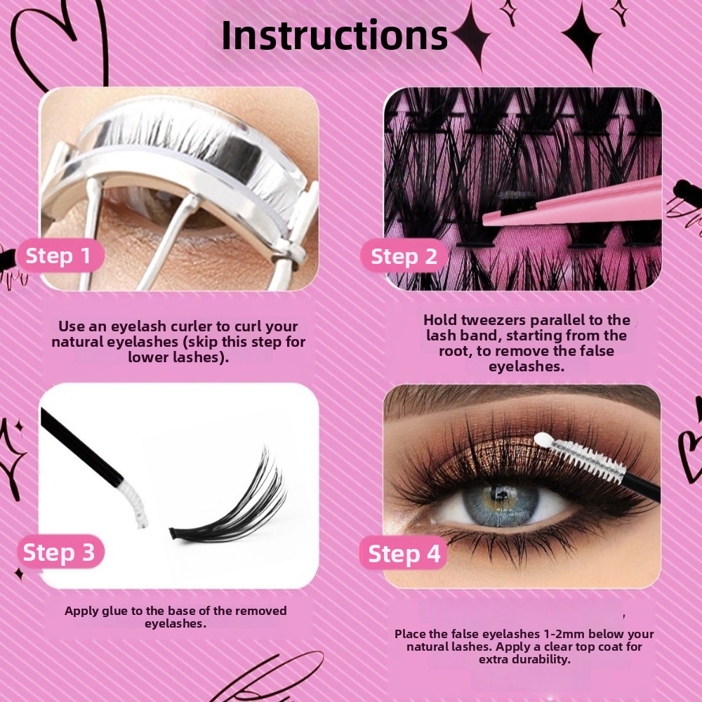 Natural Look False Eyelashes 3 - Eyelash Extension Volume Styles のレビューと価格