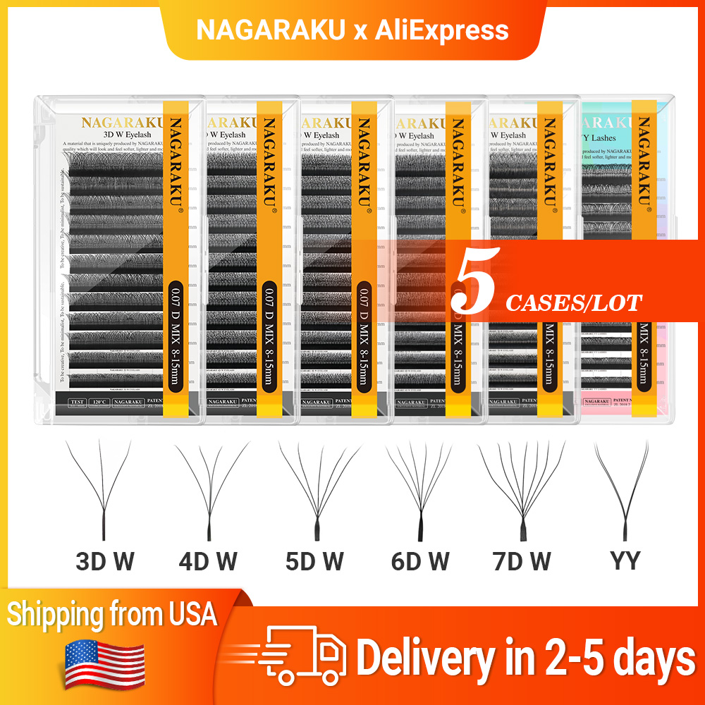 NAGARAKU Ship From USA 5 Cases - Eyelash Extension Usa のレビューと価格
