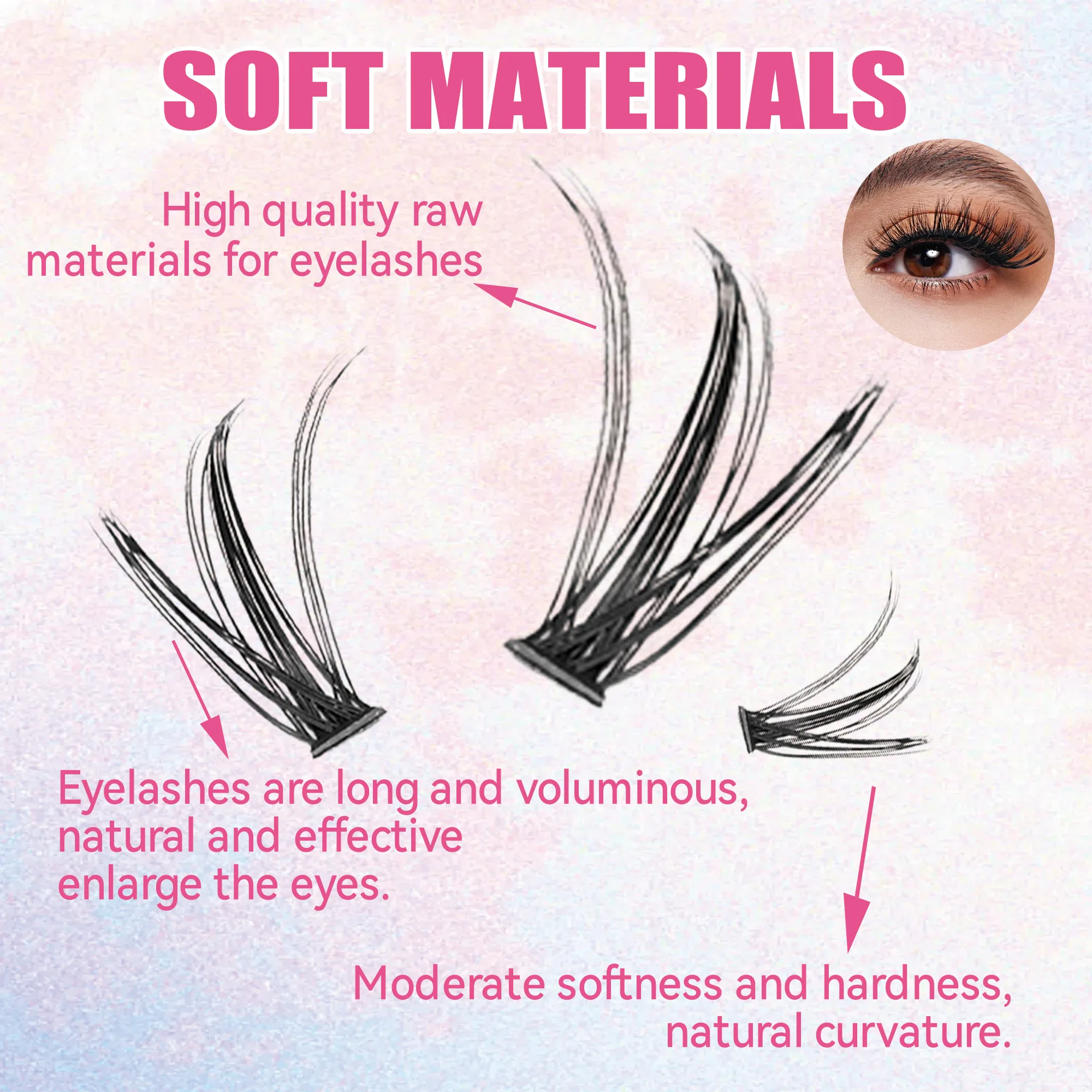 Eyelashes 200 PCS Clusters Las - Eyelash Extension Equipment のレビューと価格
