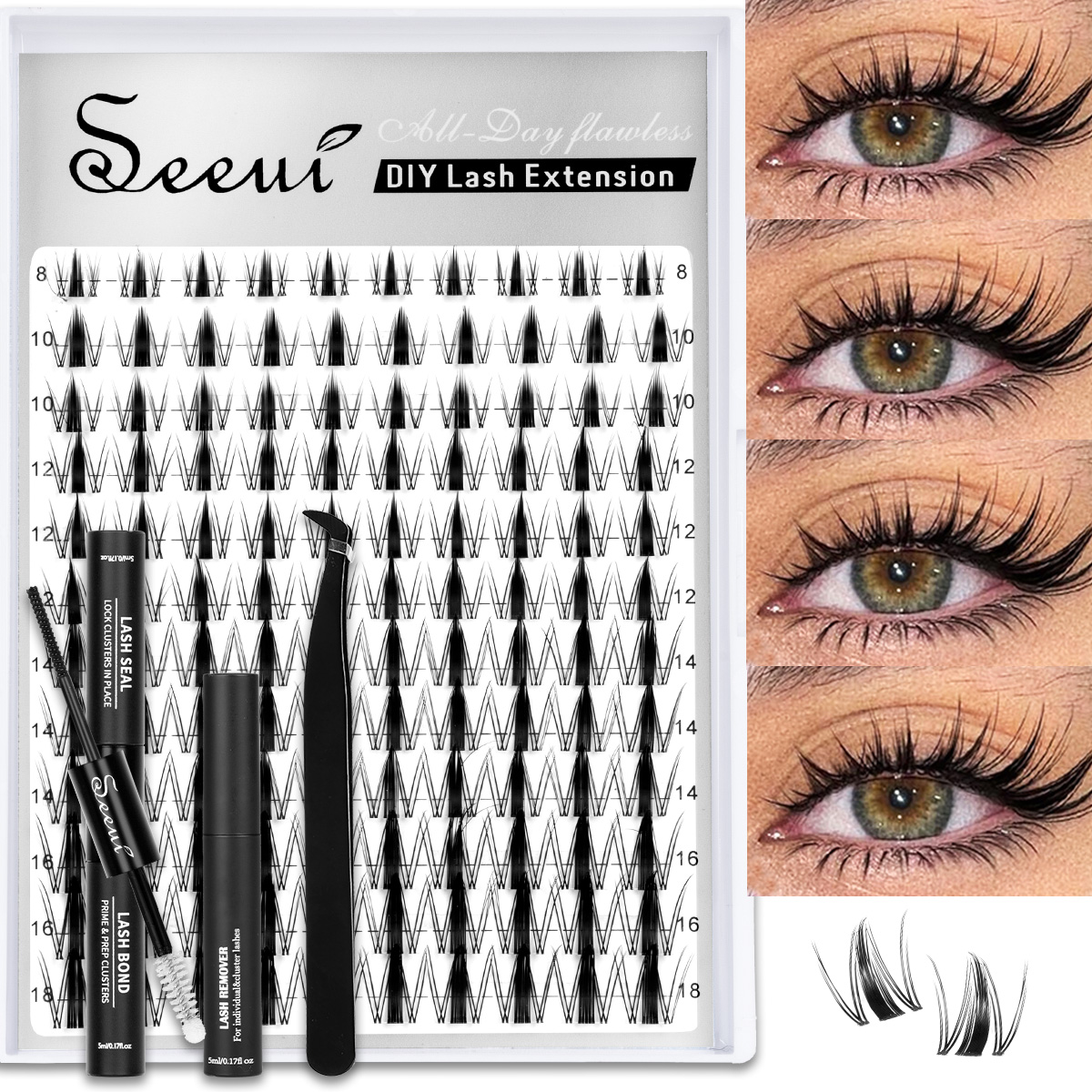 Lash Clusters Kit Thick Curl E - Eyelash Extension Equipment のレビューと価格