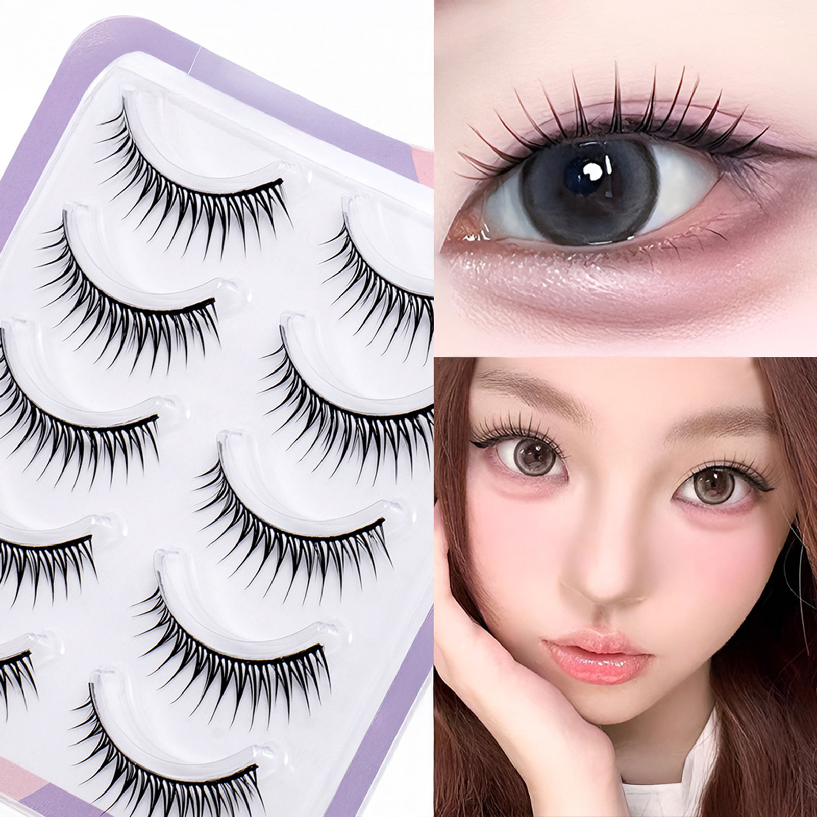 5 Pairs Korean Style False Eye - Eyelash Extension Volume Styles のレビューと価格
