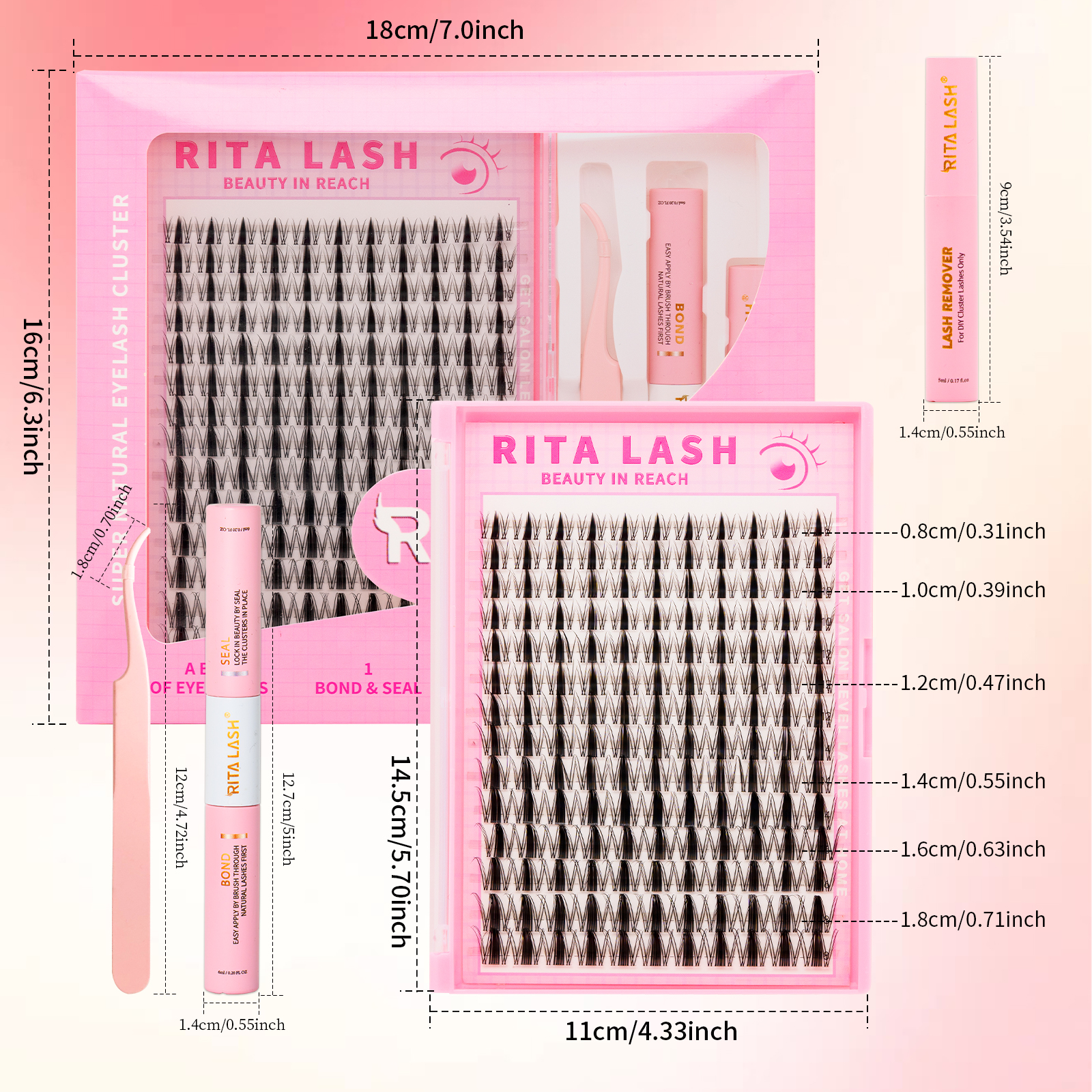 RITALASH 154pcs D Curl Cluster - Eyelash Extension Equipment のレビューと価格