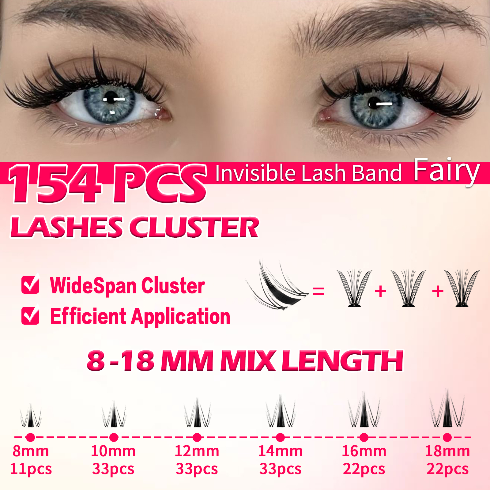 RITALASH 154pcs D Curl Cluster - Eyelash Extension Equipment のレビューと価格