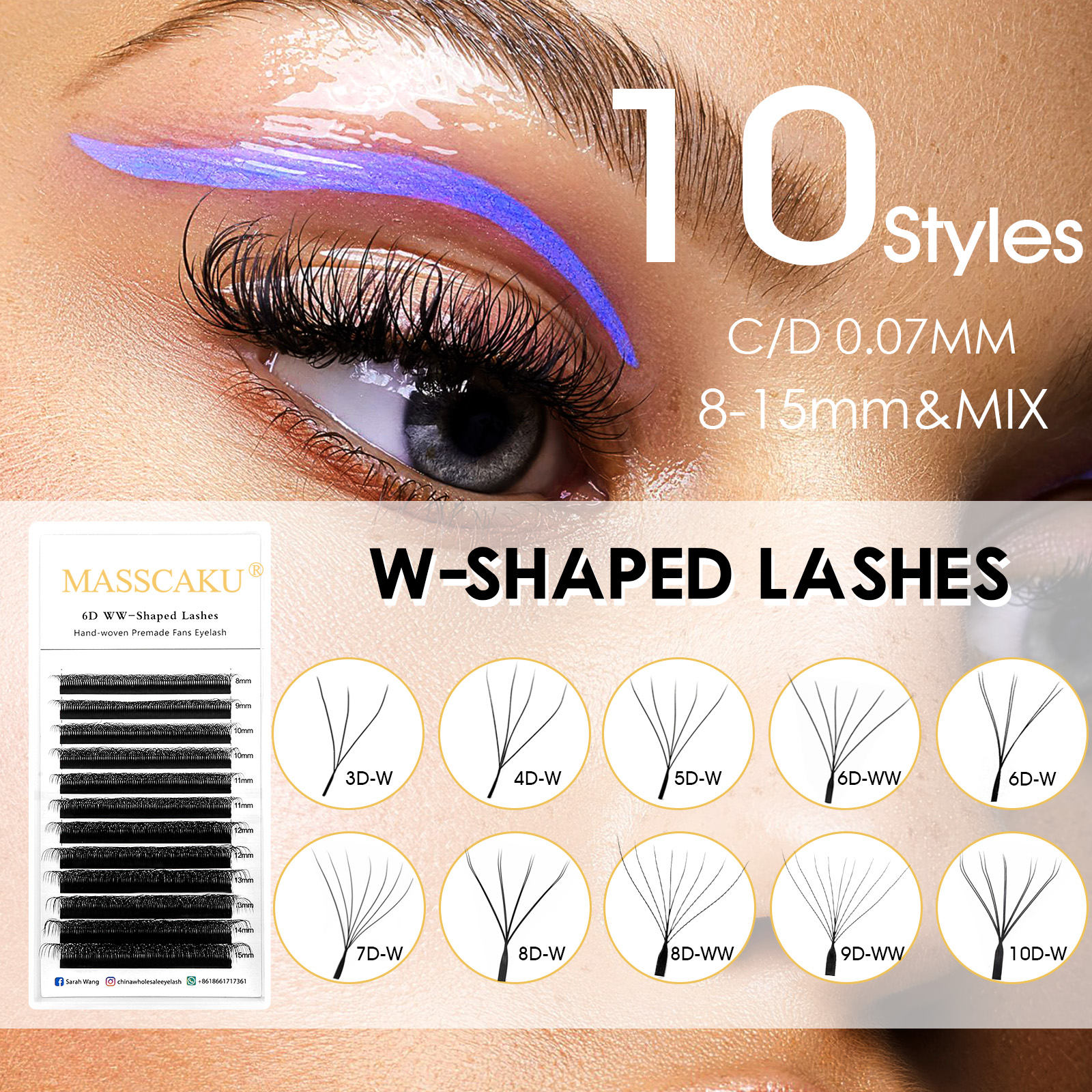 MASSCAKU W Shape Bloom  Eyelas - Eyelash Extension Volume Styles のレビューと価格